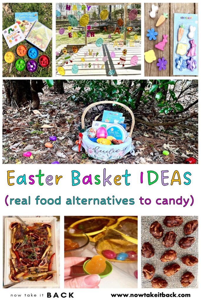 Easter, eggs, baskets, basket fillers, candy alternatives, vitamin C gummies, egg hunt, spring, kid-friendly, DIY egg hunt, carrot cake, holiday